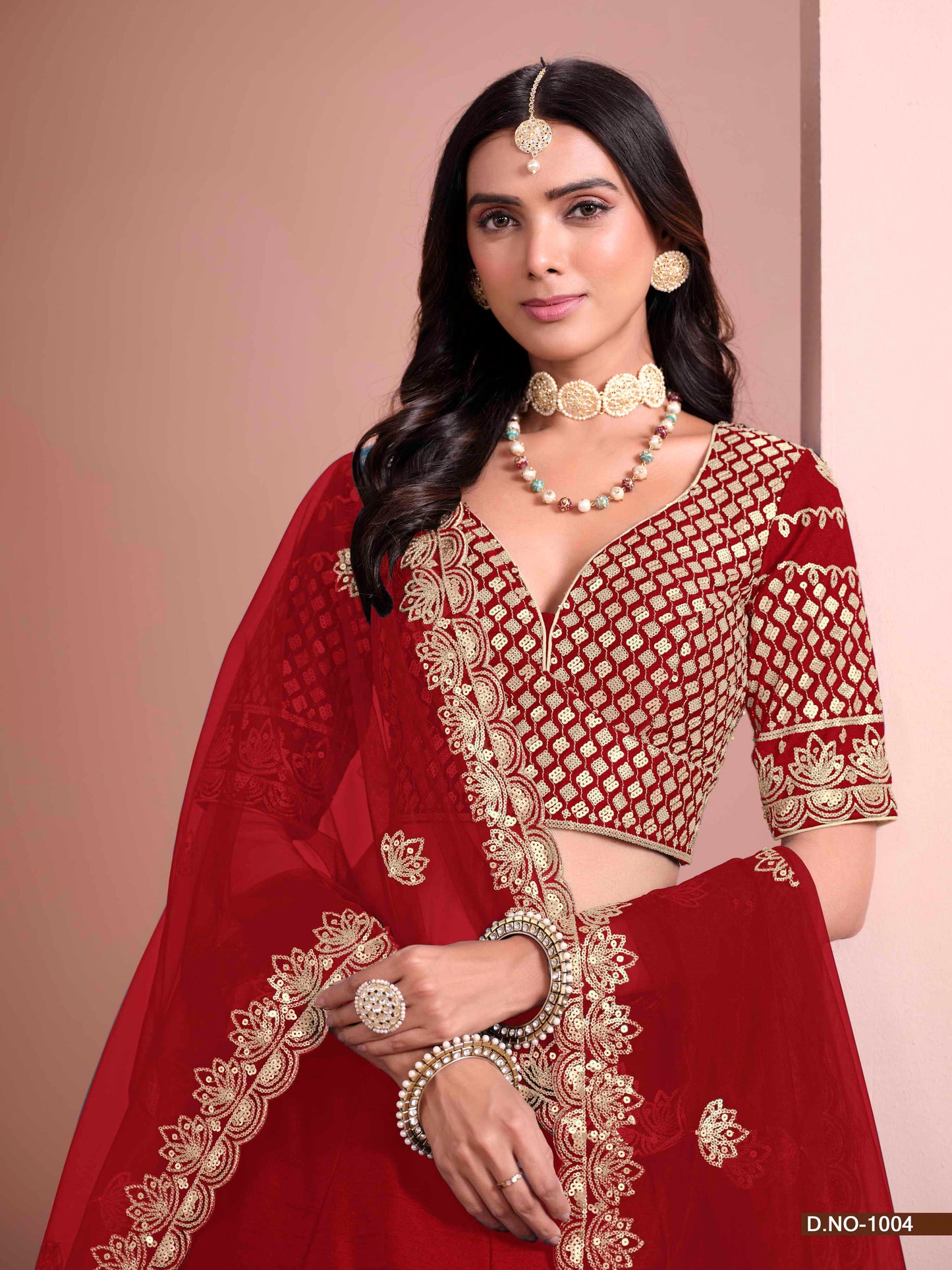 Embroidered Art Silk Lehenga Choli with Silk Dupatta