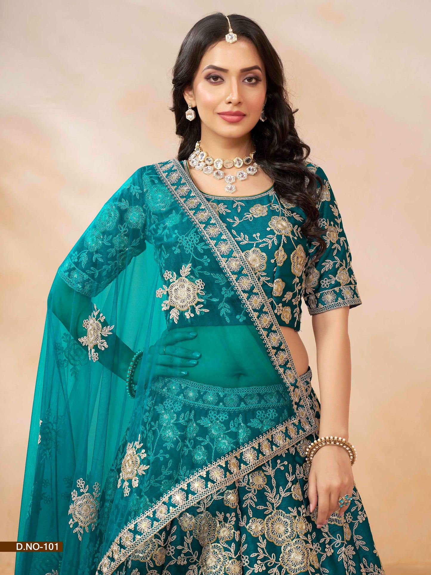 Embroidered Art Silk Sequence Lehenga Choli with Net Dupatta
