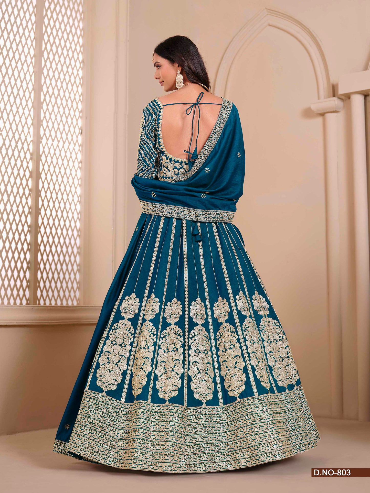 Embroidered Shimmer Art Silk Lehenga Choli with Dupatta