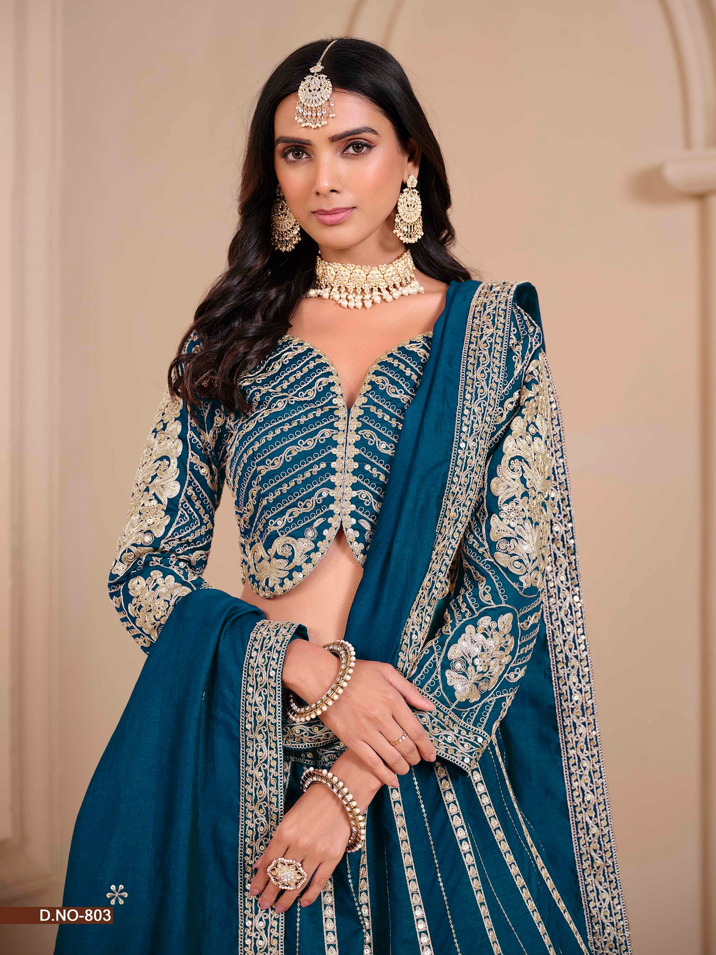 Embroidered Shimmer Art Silk Lehenga Choli with Dupatta