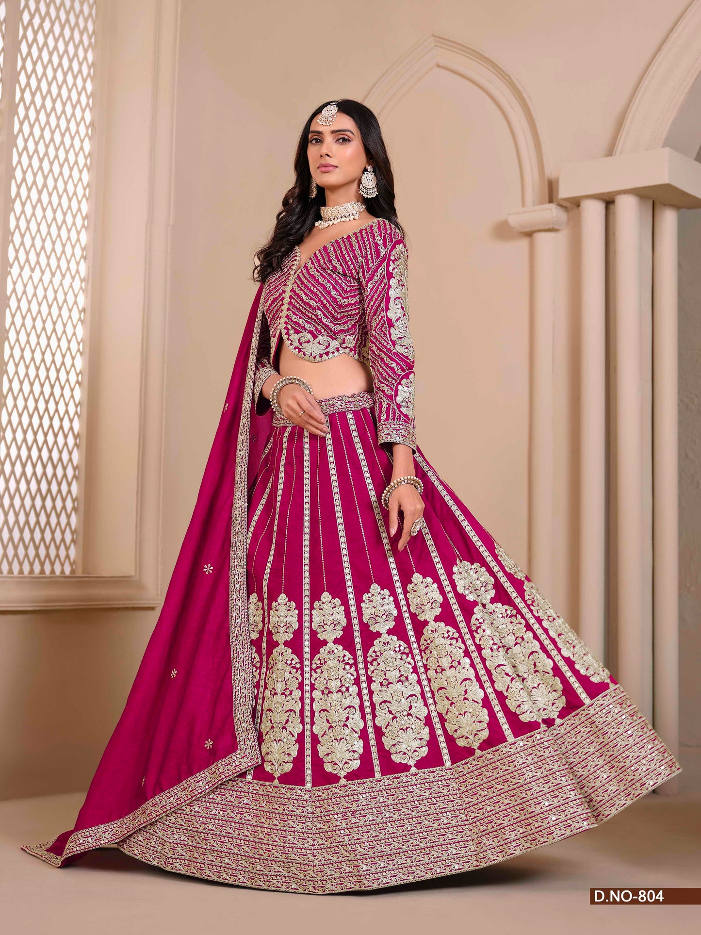 Embroidered Shimmer Art Silk Lehenga Choli with Dupatta