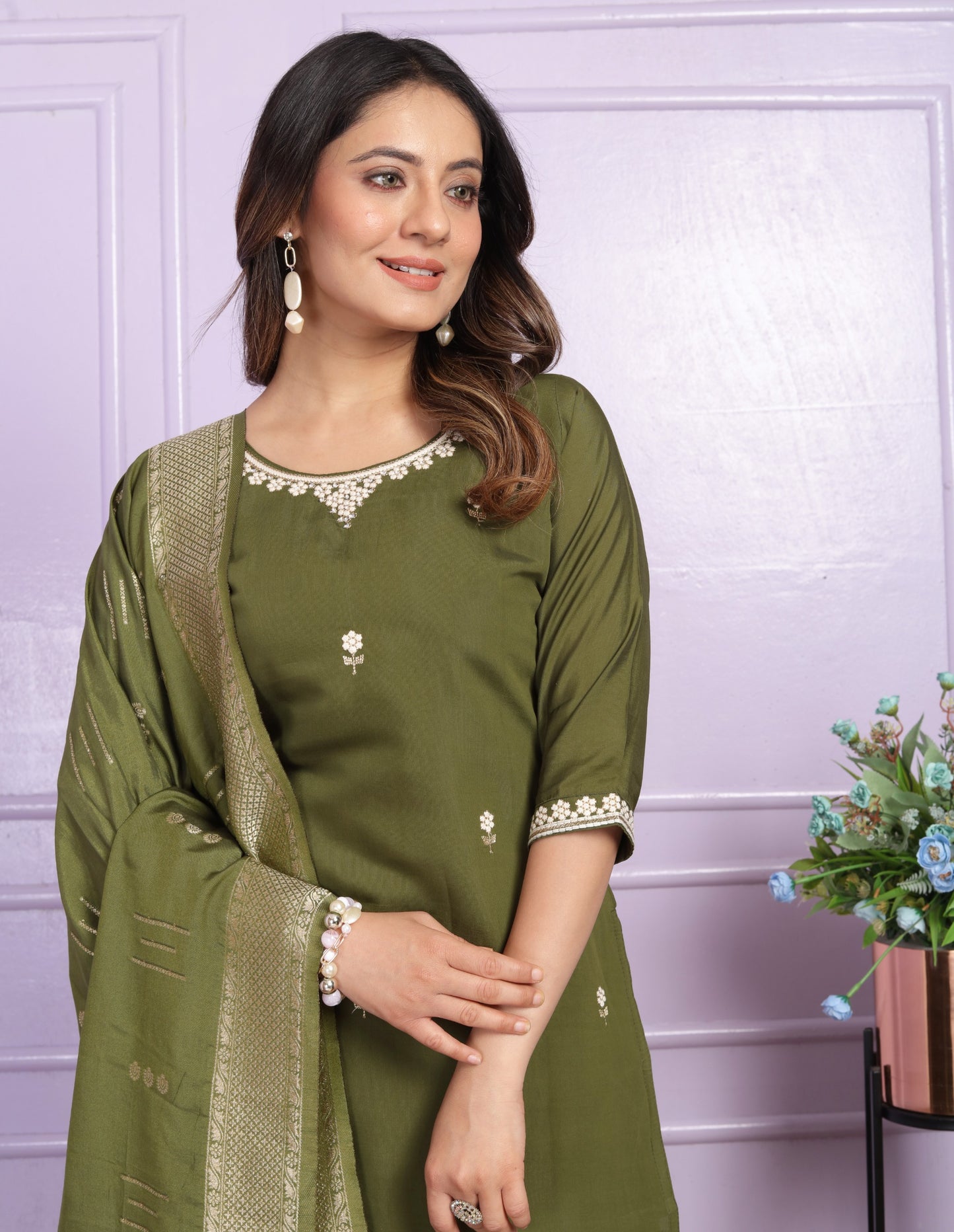 Viscose Silk Straight Kurti