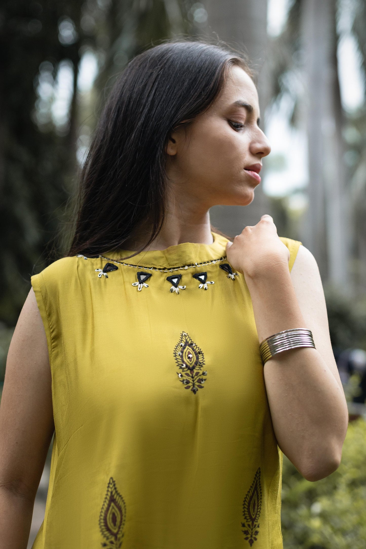 Roman Silk Flared Kurti