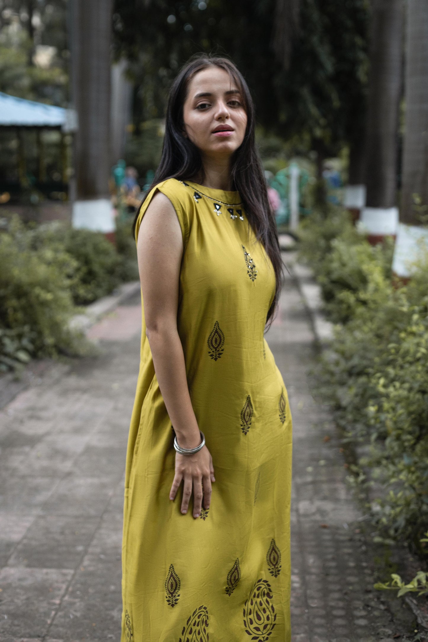 Roman Silk Flared Kurti