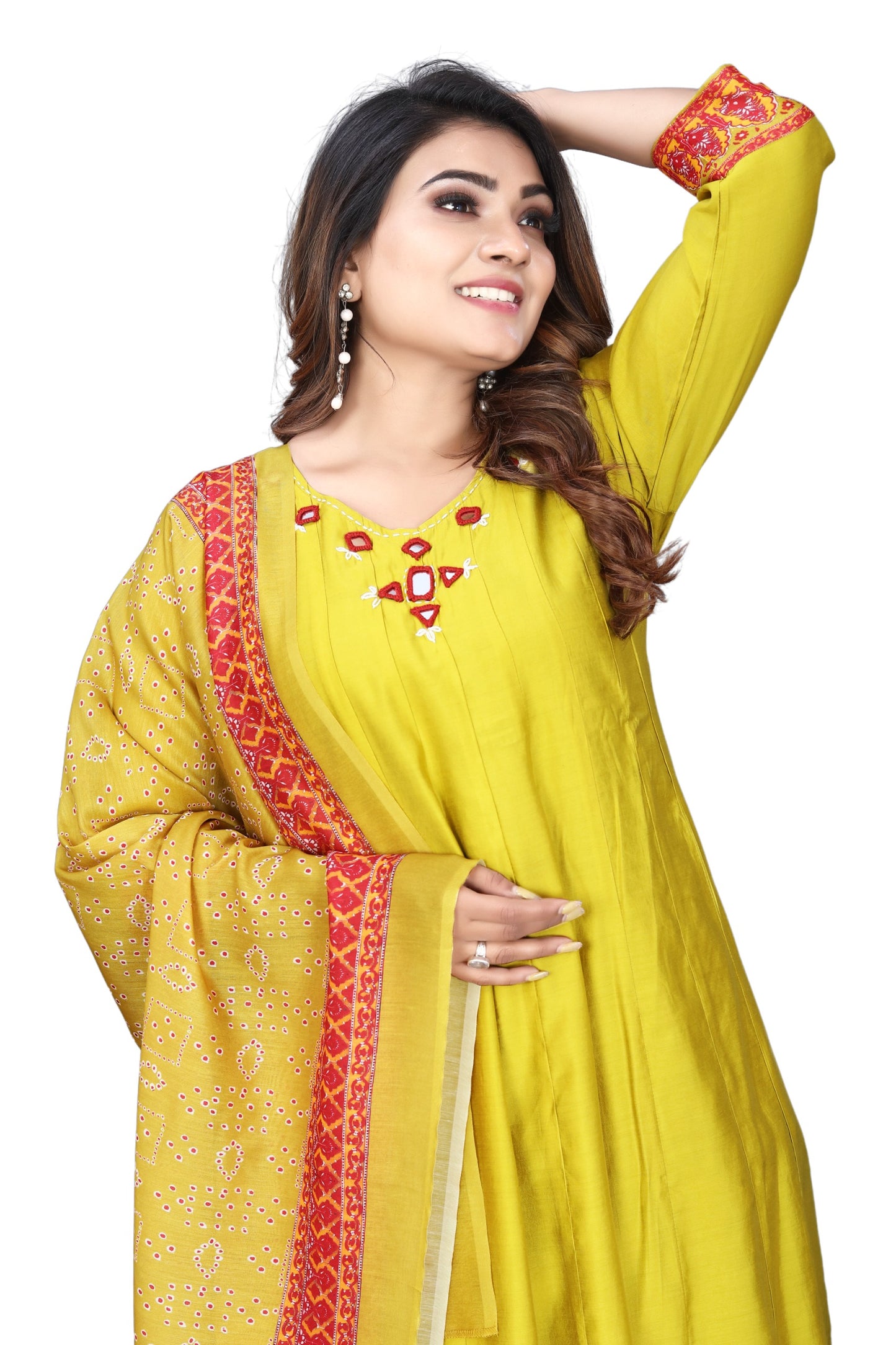 Roman Silk Anarkali with Palazzo