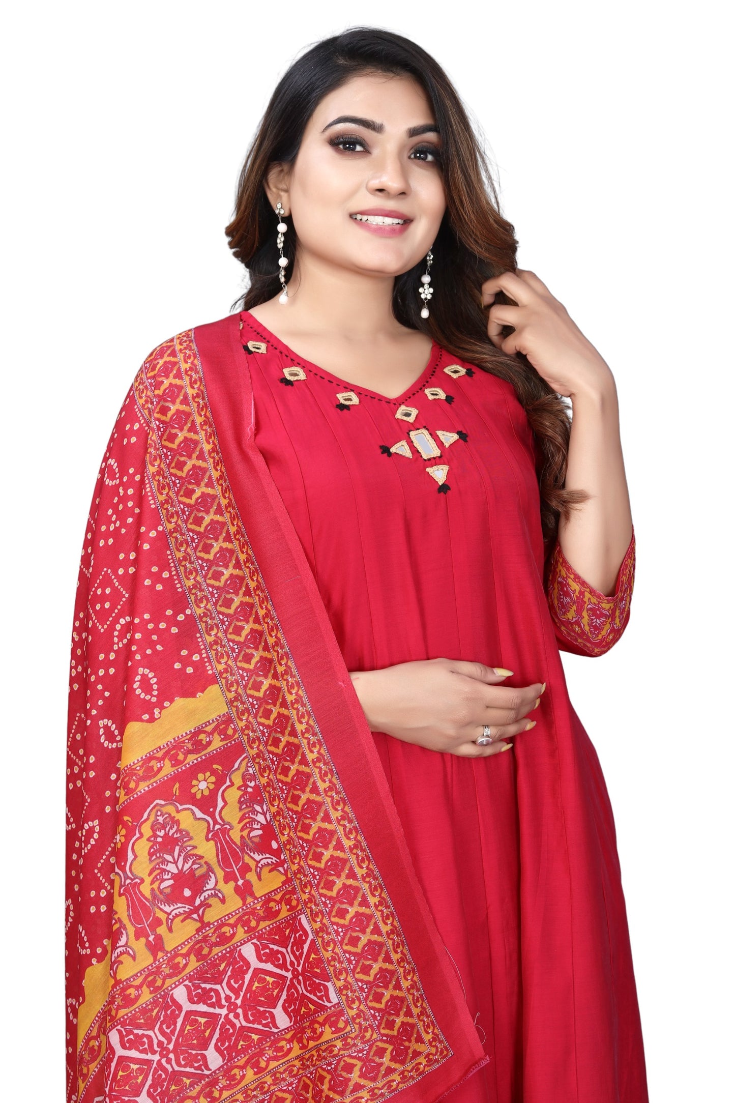 Roman Silk Anarkali with Palazzo