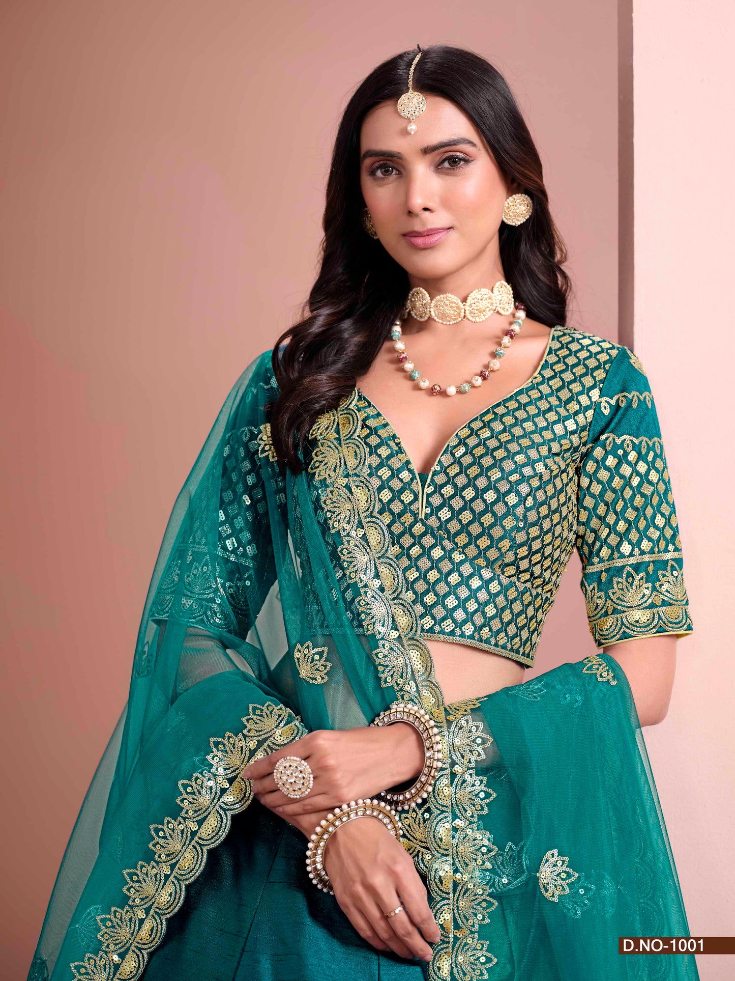 Embroidered Art Silk Lehenga Choli with Silk Dupatta