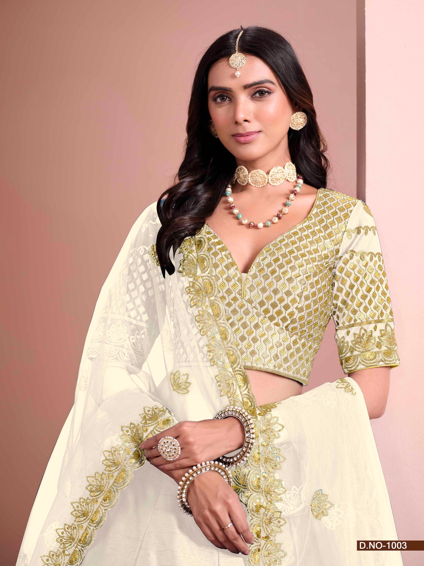 Embroidered Art Silk Lehenga Choli with Silk Dupatta