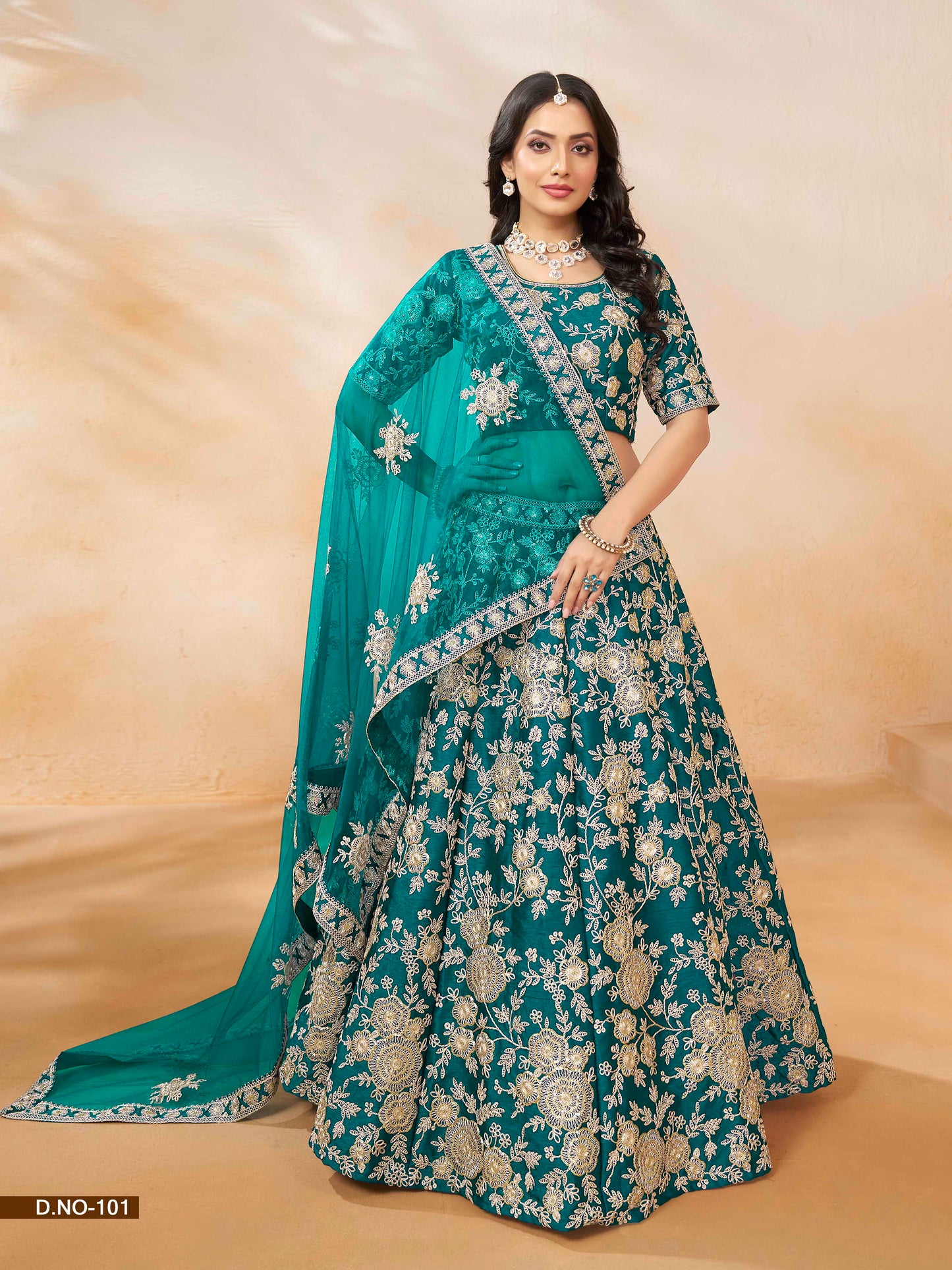 Embroidered Art Silk Sequence Lehenga Choli with Net Dupatta