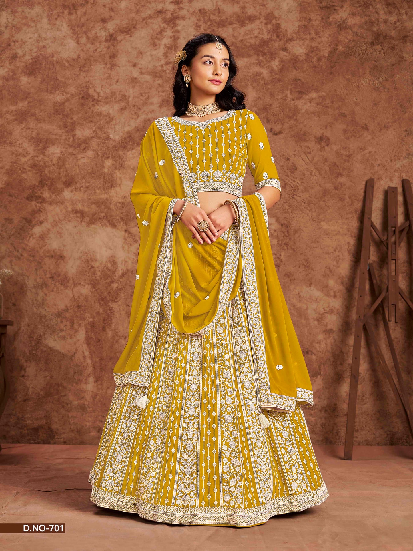 Embroidered Art Silk Lehenga Choli with Net Dupatta