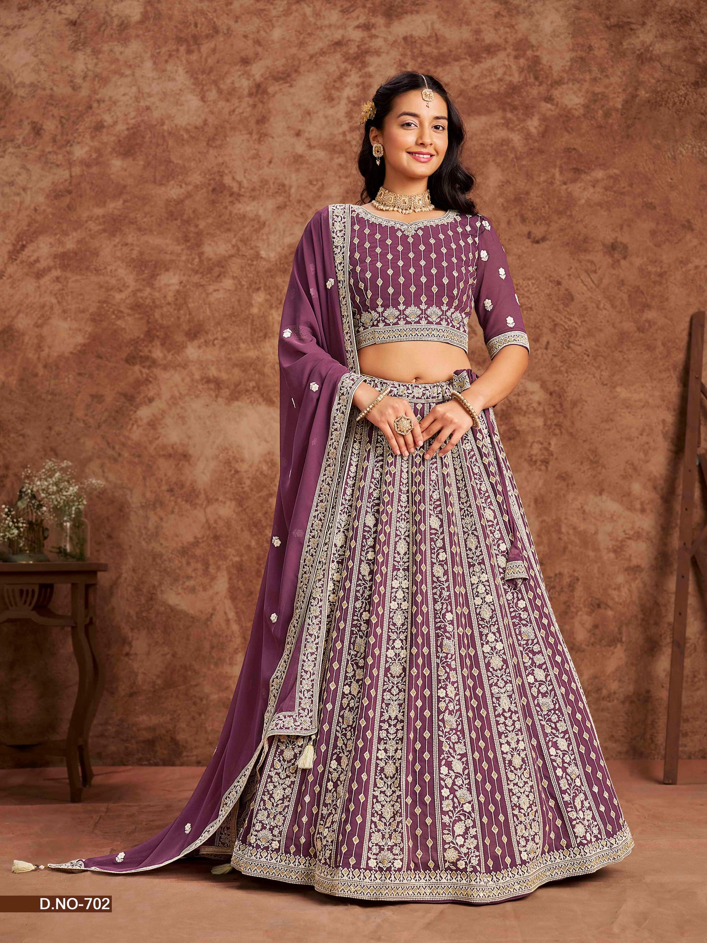 Embroidered Art Silk Lehenga Choli with Net Dupatta