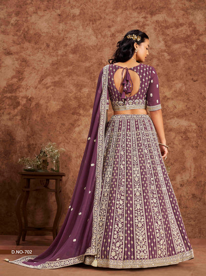 Embroidered Art Silk Lehenga Choli with Net Dupatta