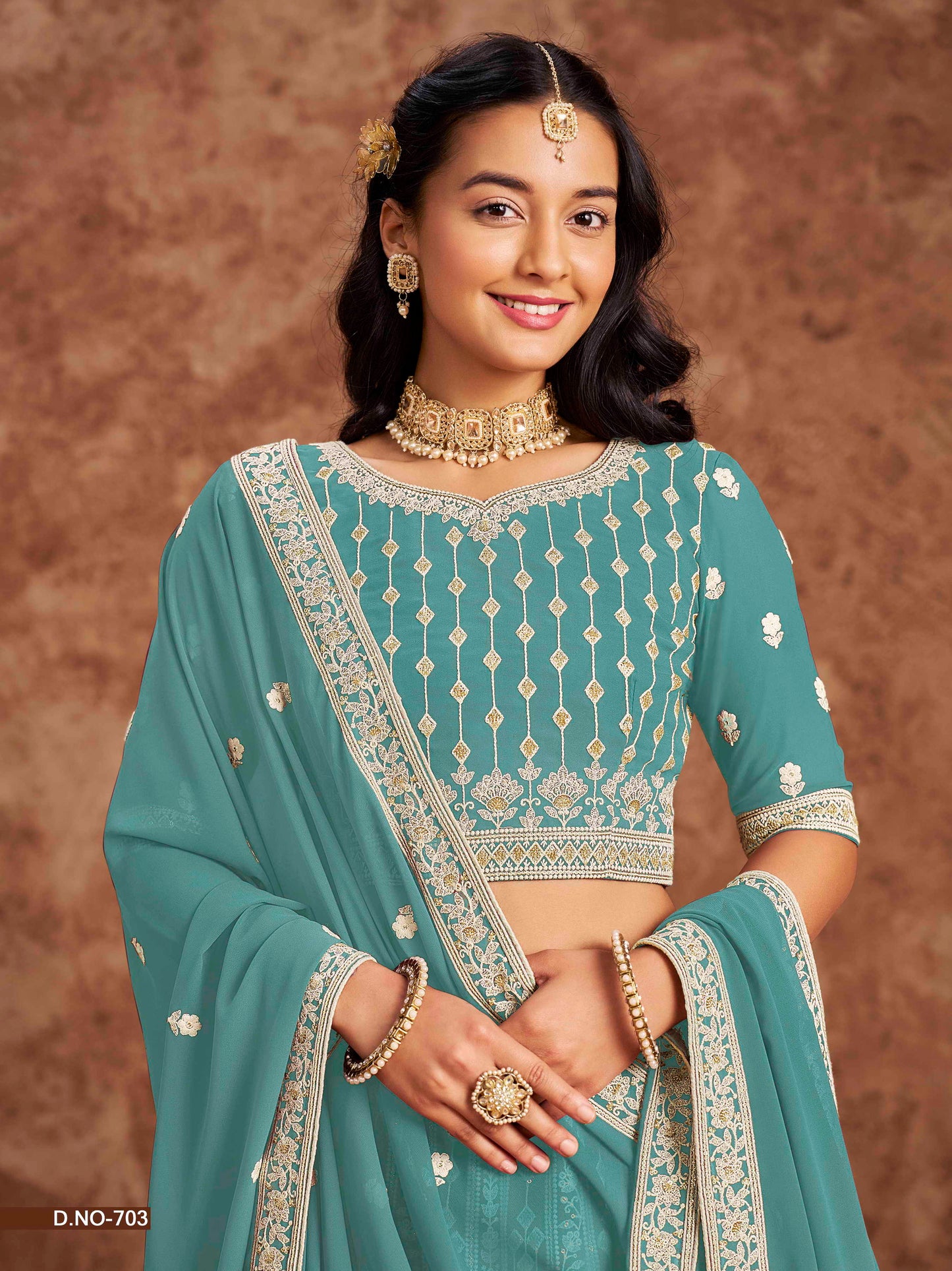 Embroidered Art Silk Lehenga Choli with Net Dupatta