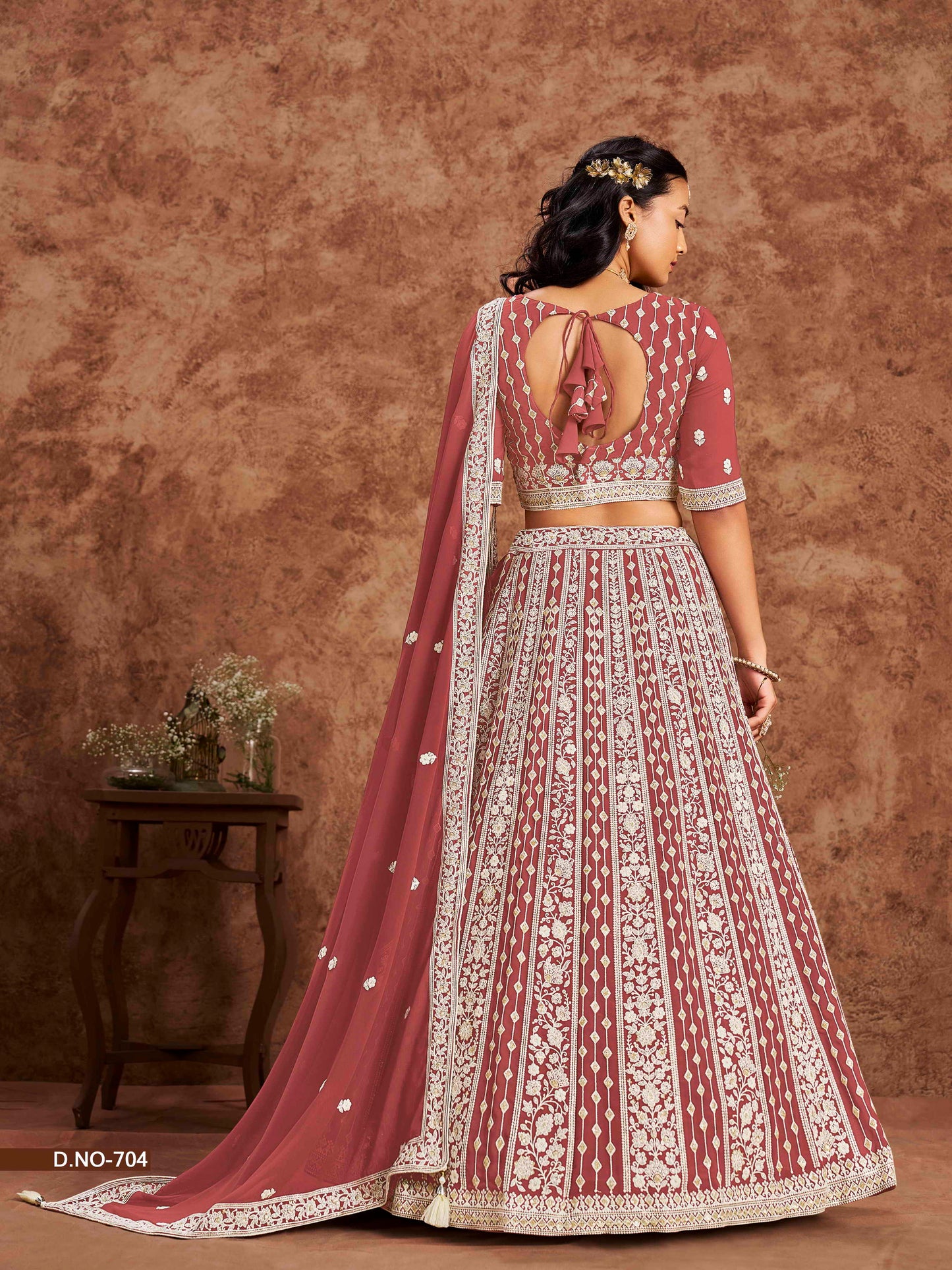 Embroidered Art Silk Lehenga Choli with Net Dupatta