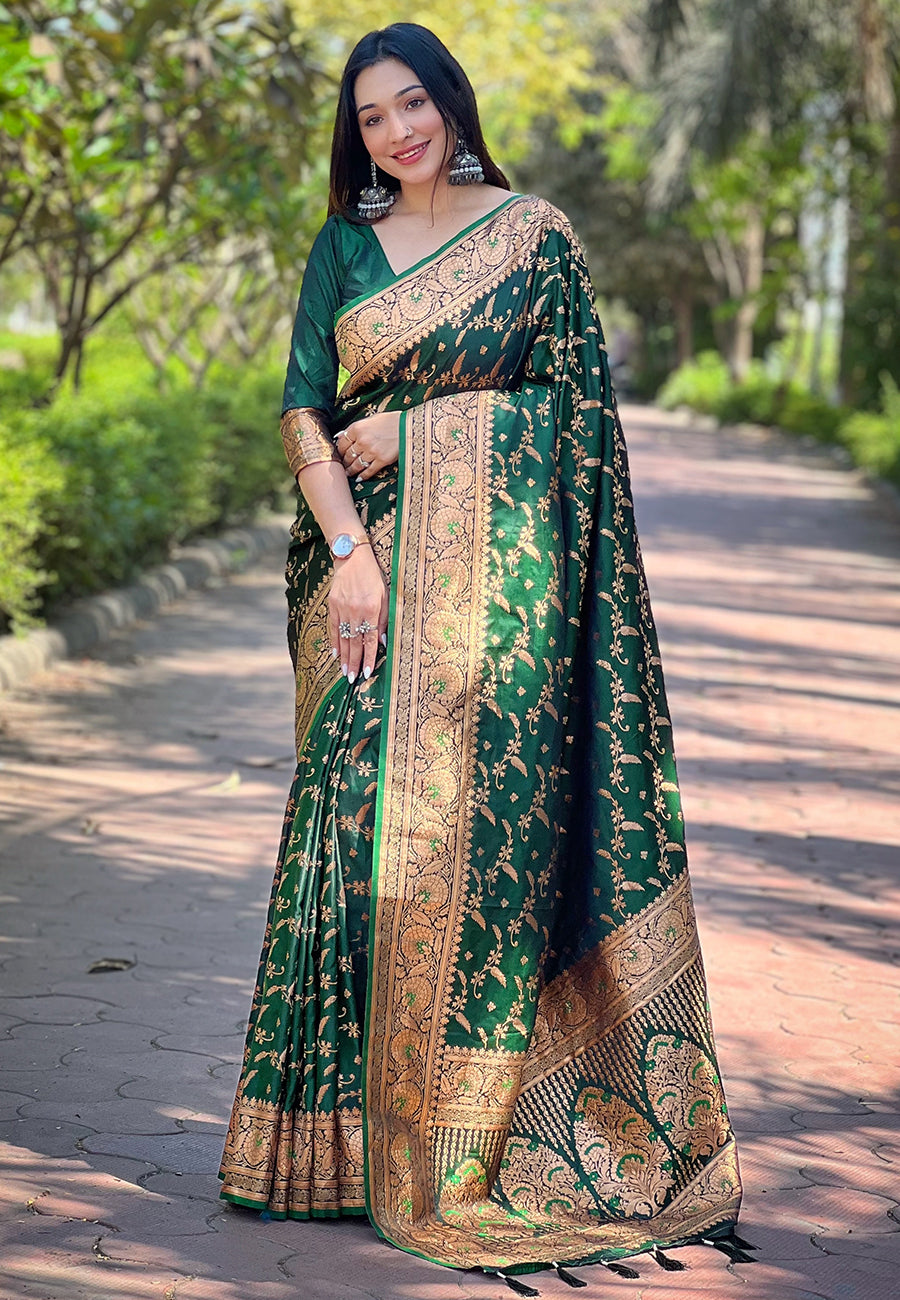 Elegant Banarasi Katan Silk Zari Woven Saree