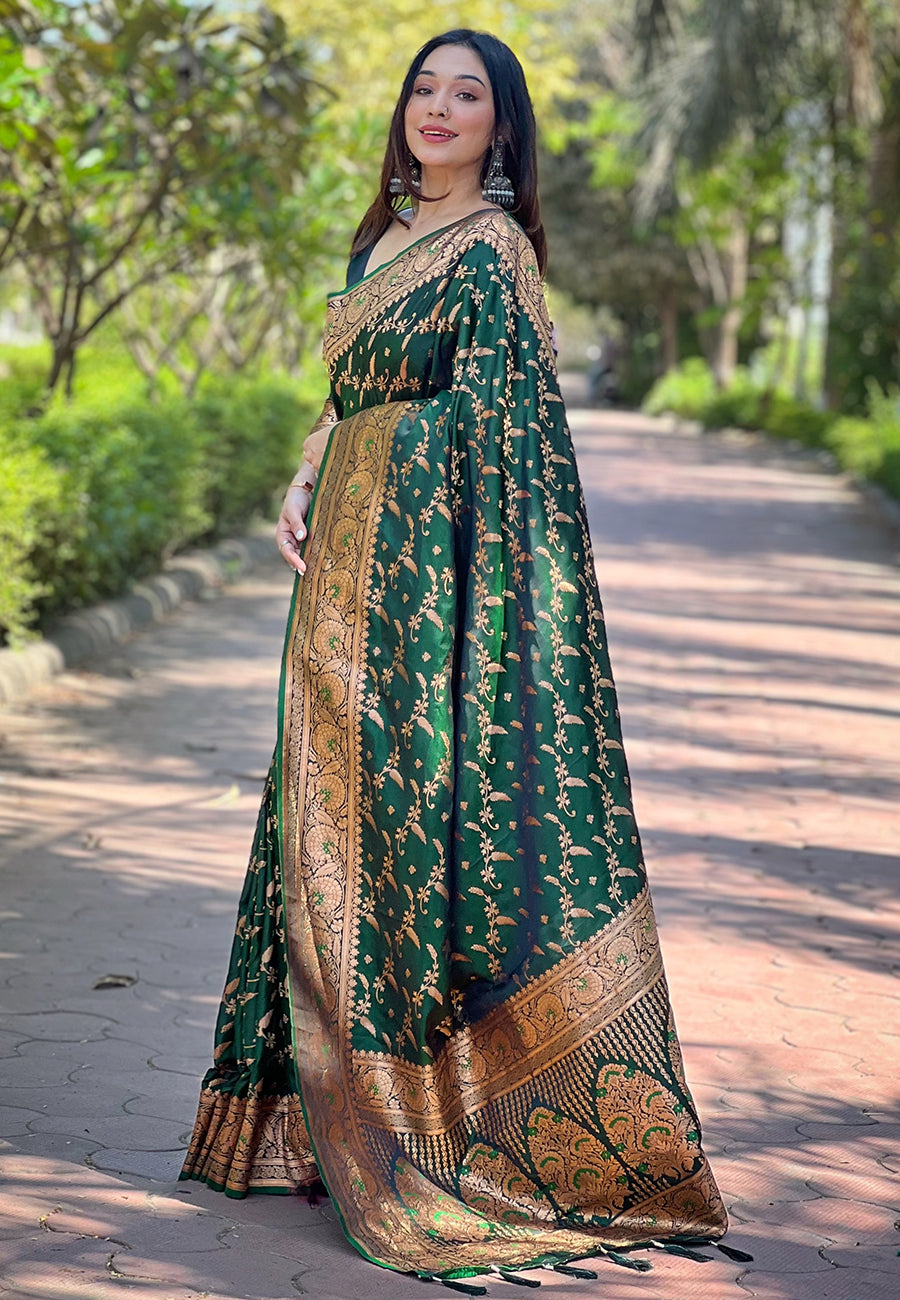 Elegant Banarasi Katan Silk Zari Woven Saree