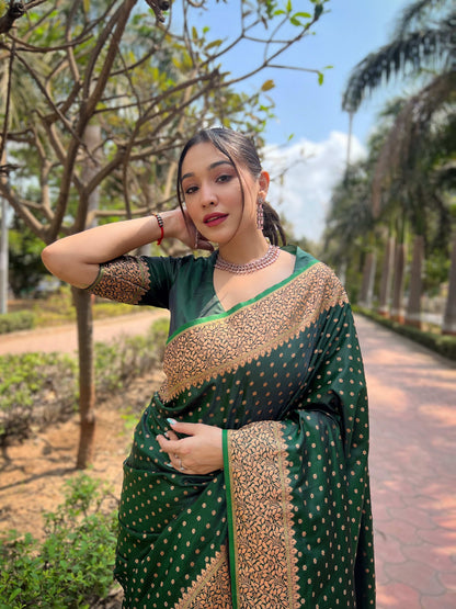 Banarasi Katan Silk Saree with Zari Jaal