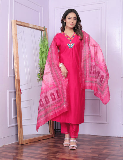 Rani Viscose Denting Butterfly Kurti with Pent