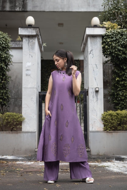 Roman Silk Flared Kurti