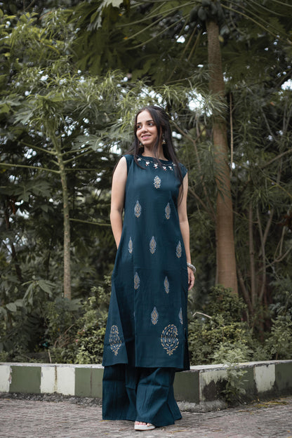 Roman Silk Flared Kurti