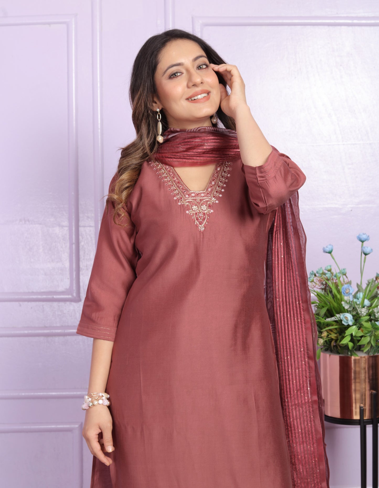 Russian Silk Straight Kurti