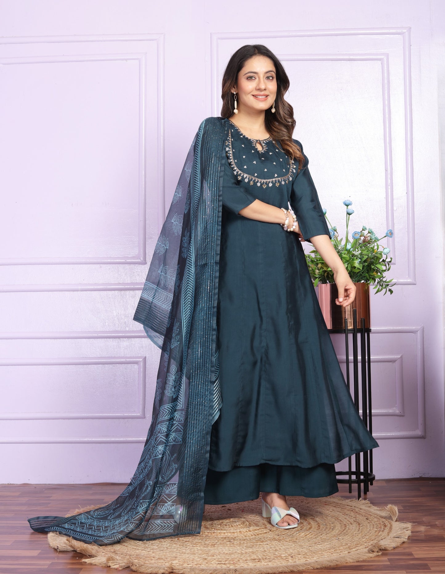 Russian Silk Kali Pattern Kurti