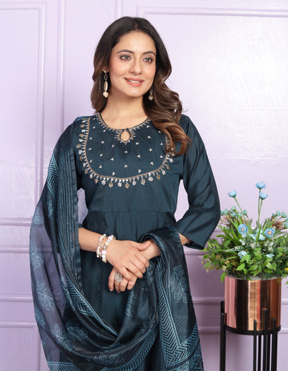 Russian Silk Kali Pattern Kurti