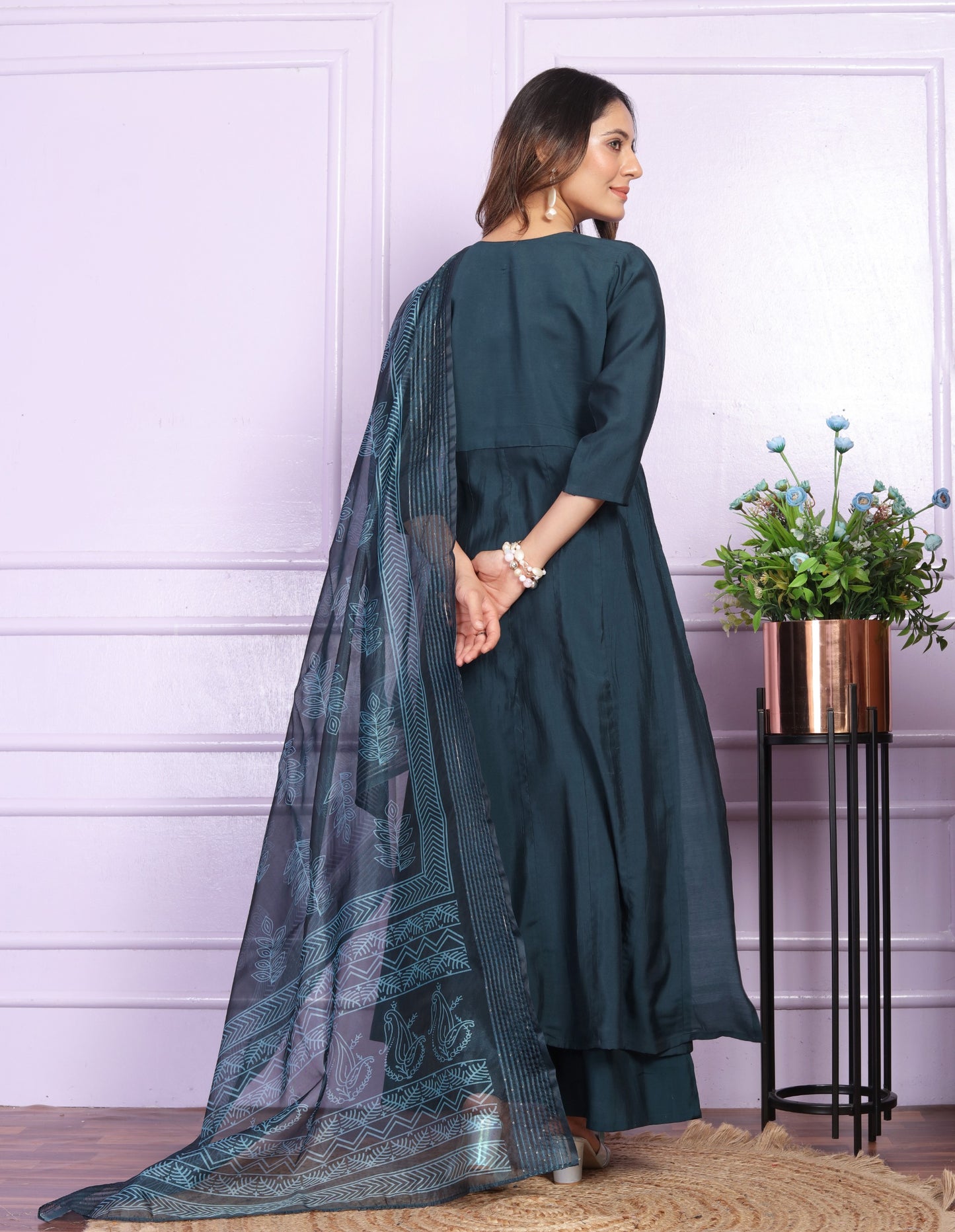 Russian Silk Kali Pattern Kurti