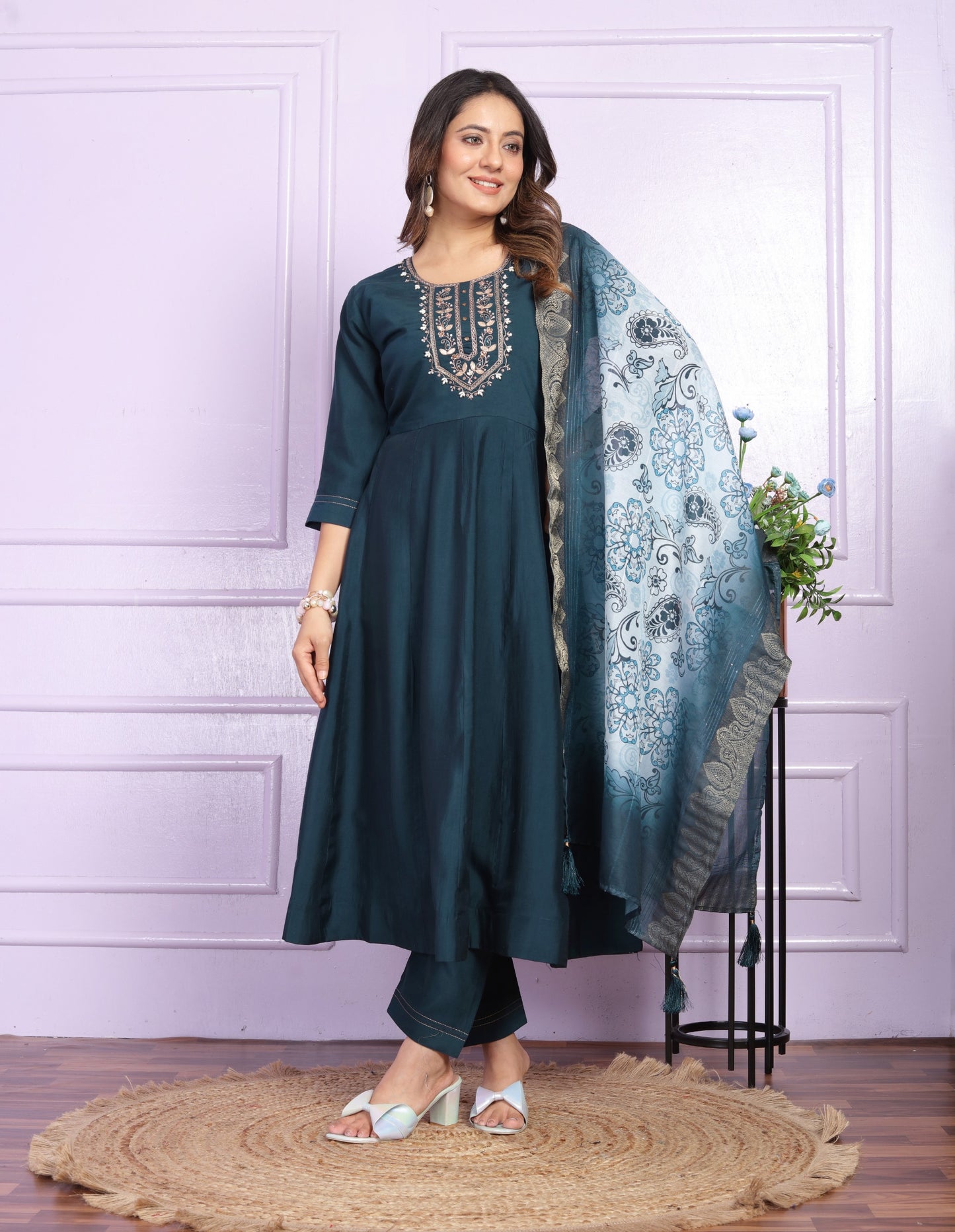 Russian Silk Round Kurti