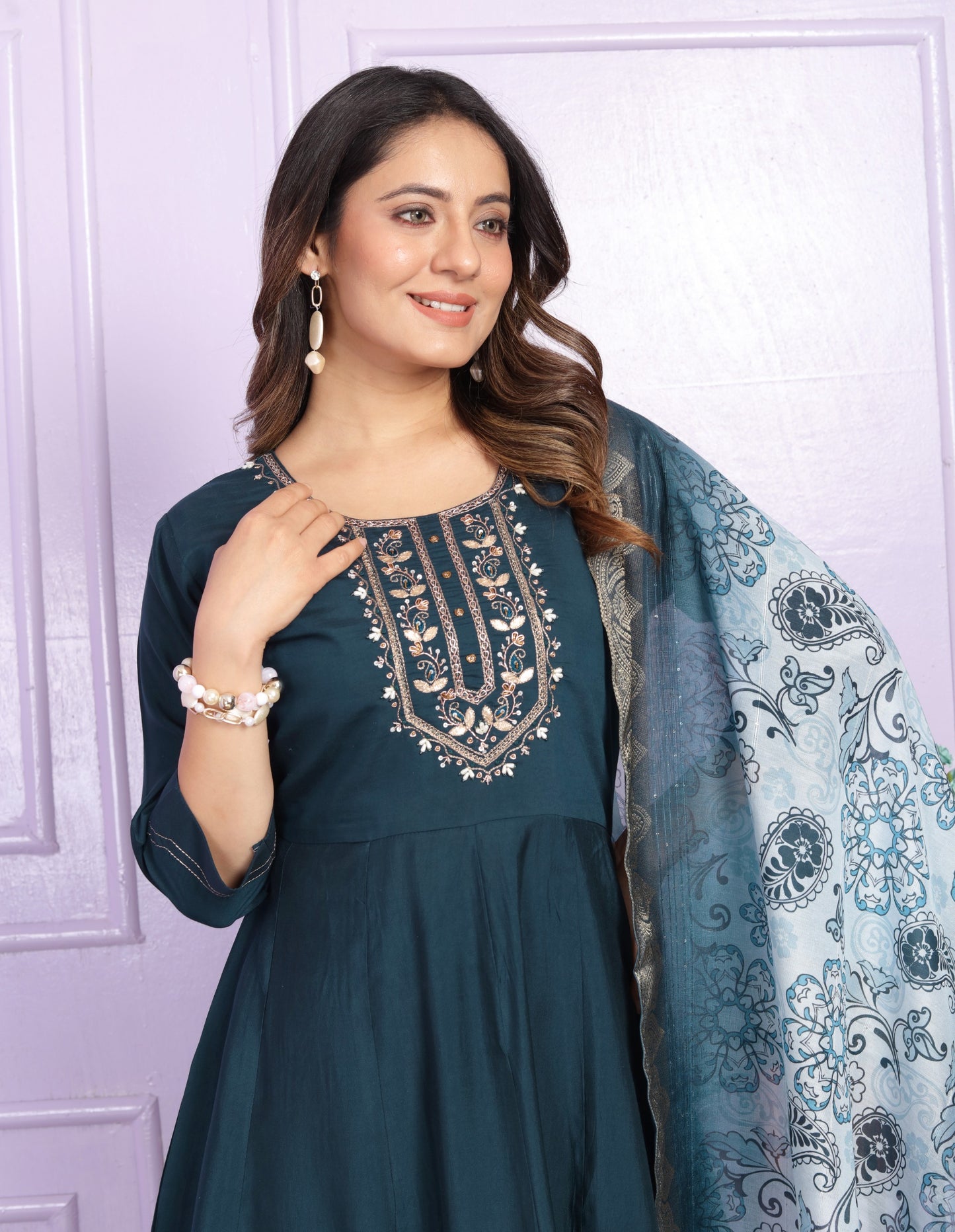 Russian Silk Round Kurti