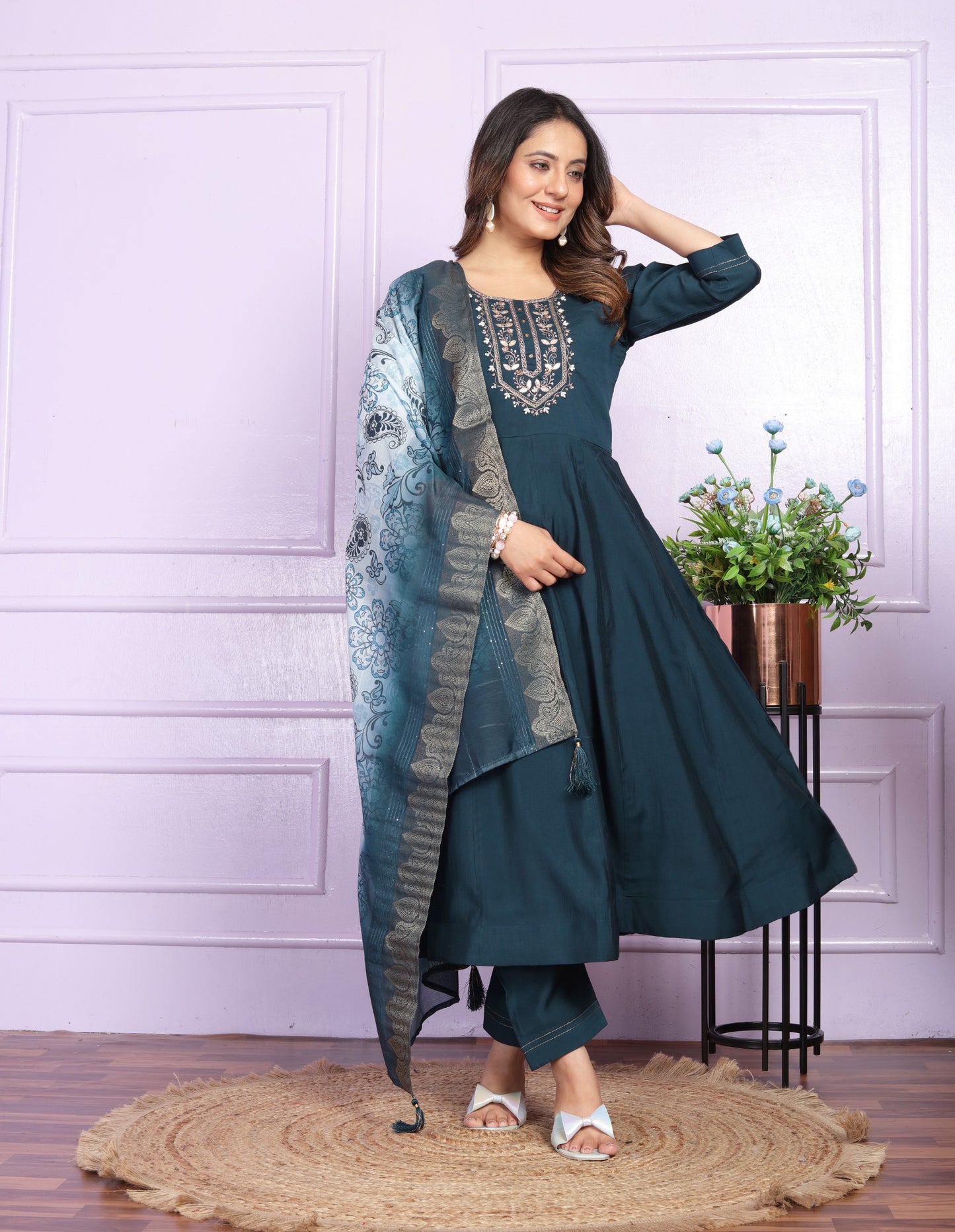 Russian Silk Round Kurti