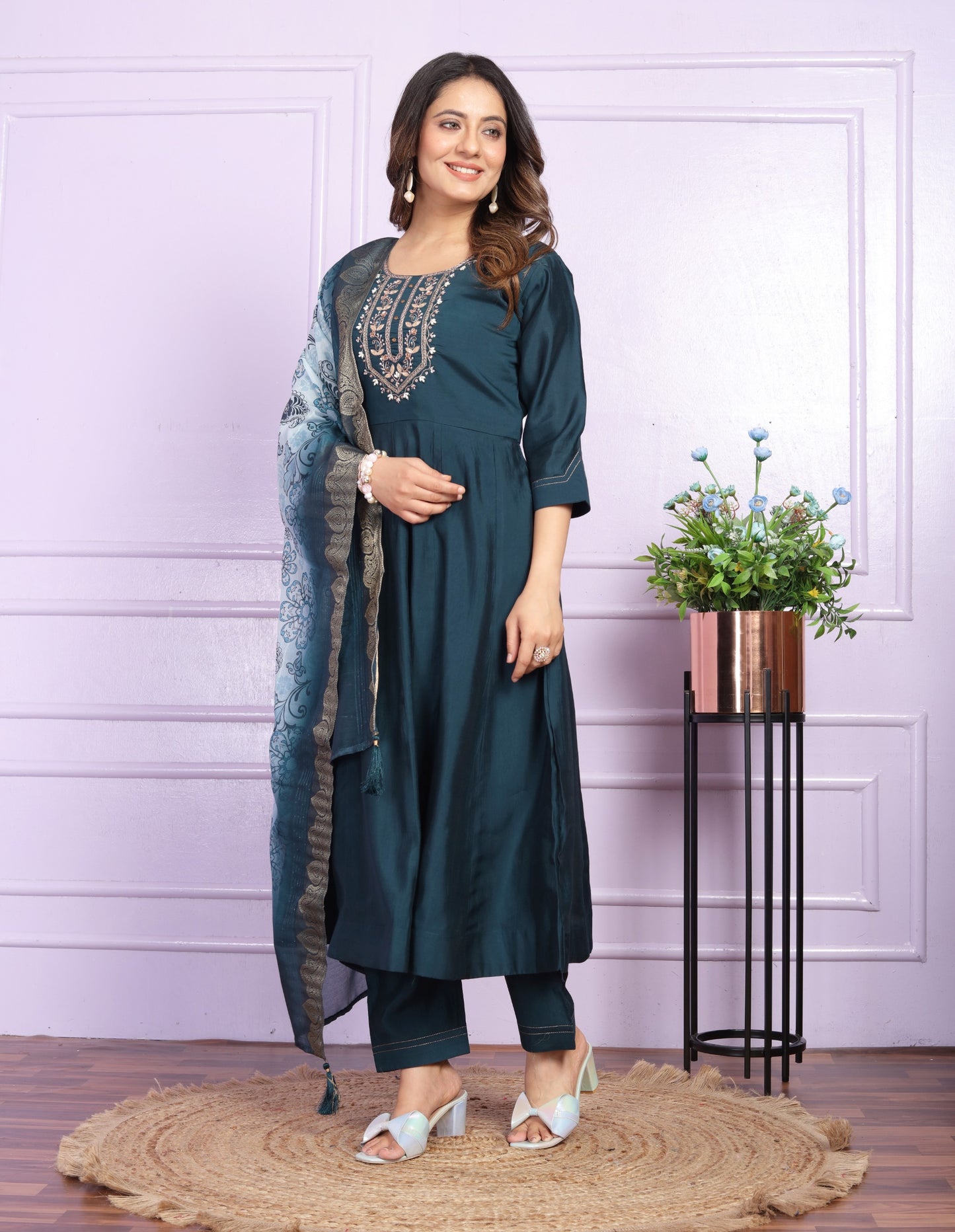 Russian Silk Round Kurti