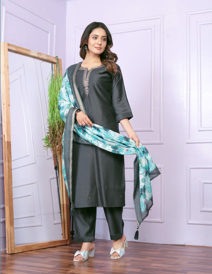 Modal Silk Denting Straight Kurti