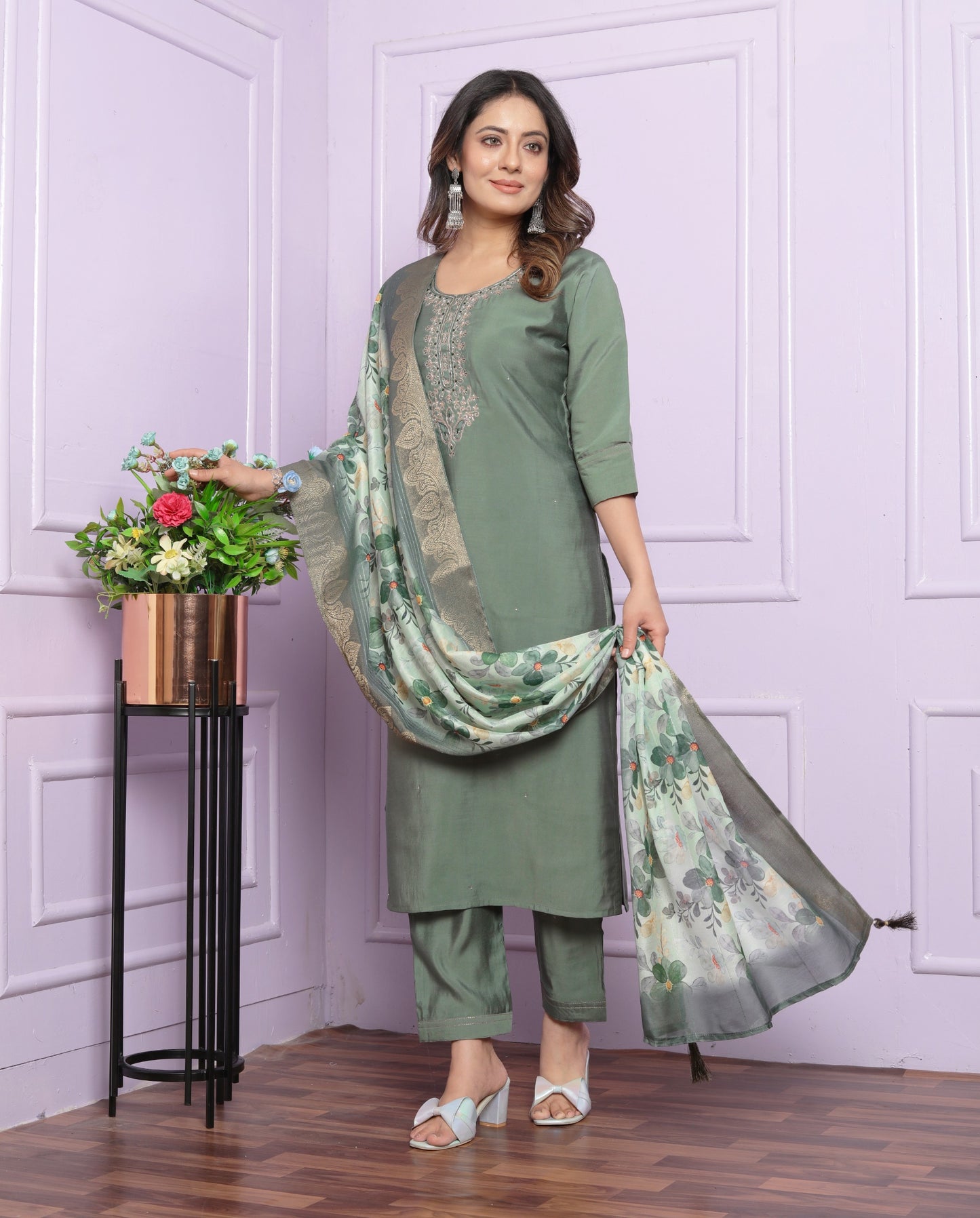 Russian Silk Straight Kurti