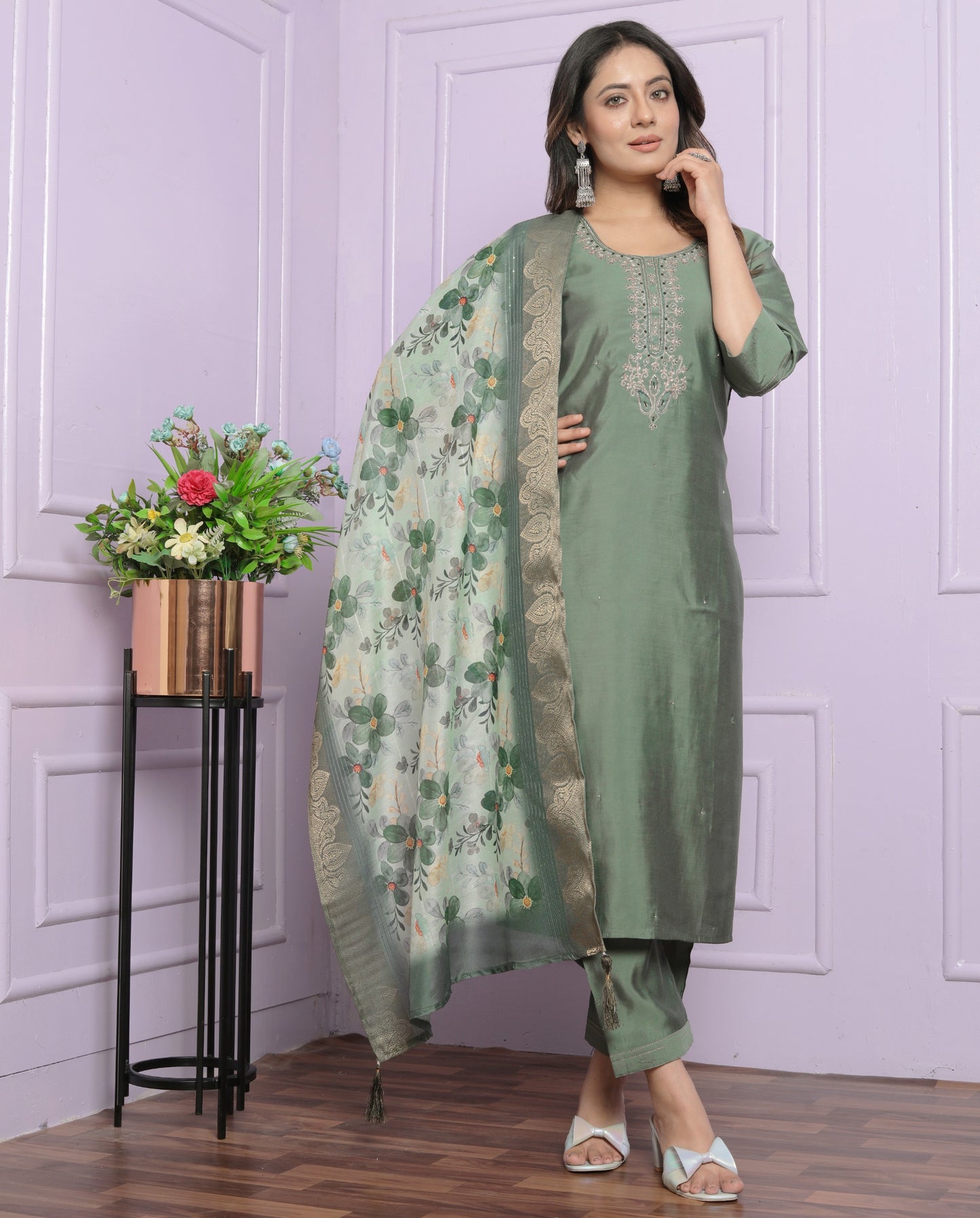Russian Silk Straight Kurti