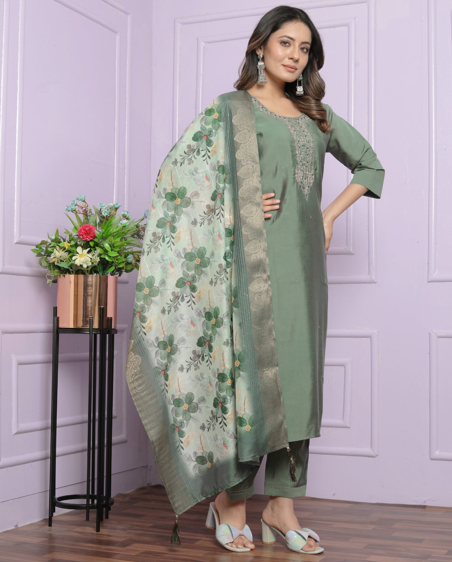 Russian Silk Straight Kurti