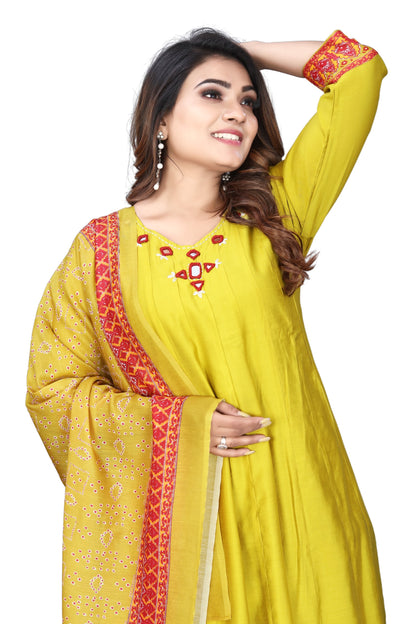 Roman Silk Anarkali with Palazzo