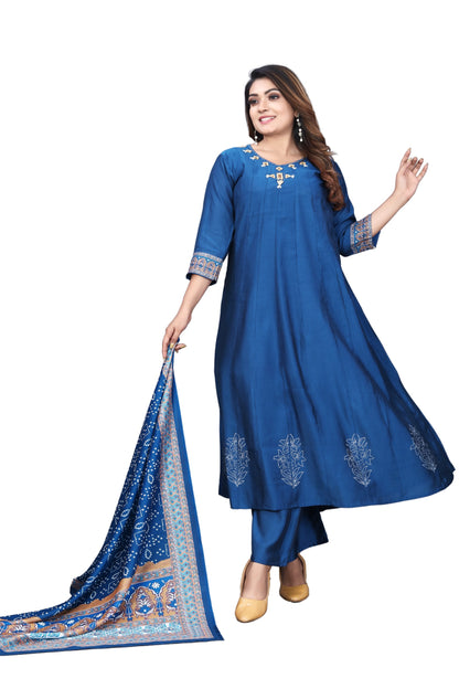 Roman Silk Anarkali with Palazzo