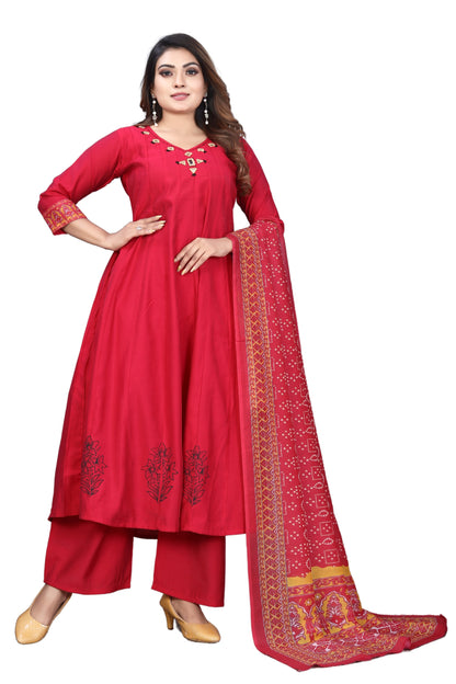 Roman Silk Anarkali with Palazzo