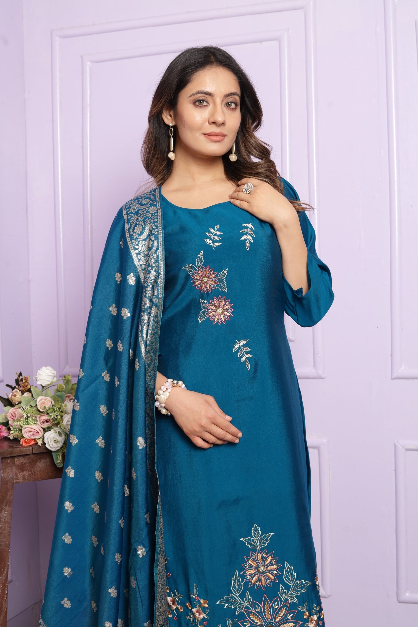 Russian Silk Straight Kurti