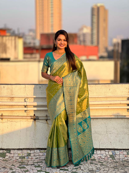Pure Tissue Zari Woven Saree
