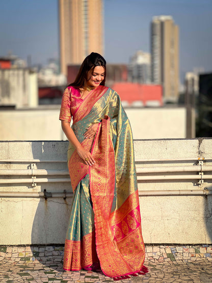 Pure Tissue Zari Woven Saree
